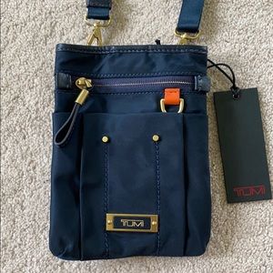 Tumi NWT small cross body bag navy